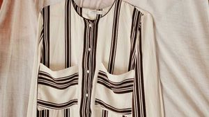 Mango Striped Button-Down Shirt
