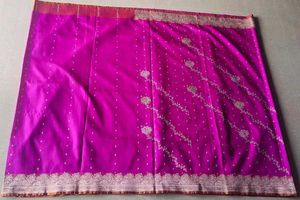 Elegant Purple and Gold Banarasi Silk Saree