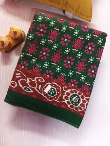 Single New Kalamkari Design Mulmul Cotton saree