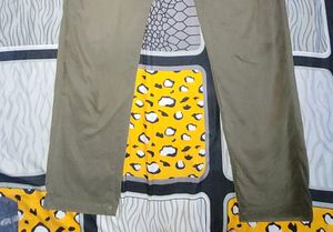 Khaki Casual Pants For Girls