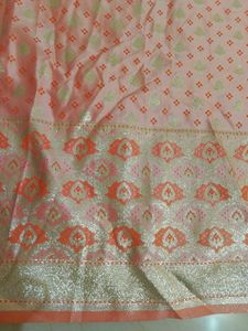 New Banarasi Silk Saree With Unstitched Blouse Pie