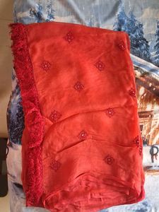 Elegant Red Saree