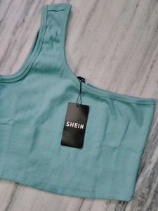 Blue One-Shoulder Top