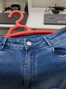 Ripped Hem Jeans