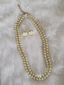Pearl Necklace set with earrings