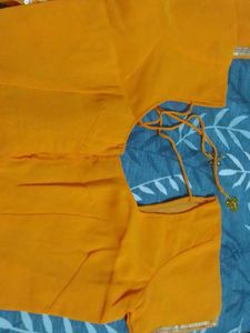 Elegant yellow Saree with blouse