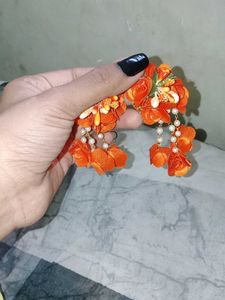 Floral Drop Earrings, (handmade)