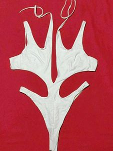 Thierry Mugler Women&#39;s White Bodysuit-one-piece