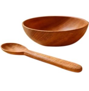 Wooden Bowl And Spoon
