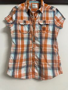 Woodland Sleeve Button-Down Shirt For Women