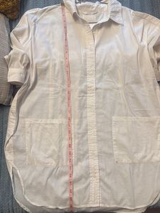 White Oversized Shirt Dress