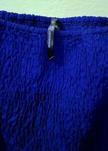 Square Neck Blue Top