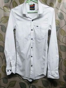 White Long Sleeve Button-Down Shirt