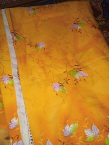 Womens Very Soft Orange Sarees.