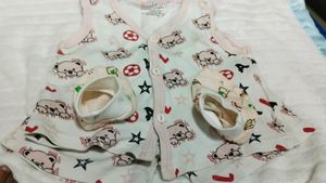 Used Baby Dress With Socks