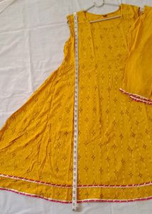 Mustard Kurti Set