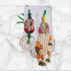 Stylish Rakhi Set For Bhaiya And Bhabhi.