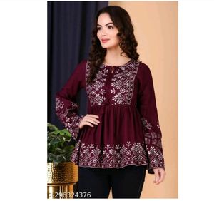 Cool Printed Round neck Womens tshirts, Frock_Top,