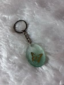 Resin Butterfly Keychain
