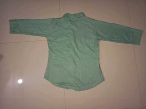 Mint Green Button-Down Shirt