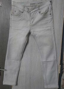 Casual Beige Denim Jeans