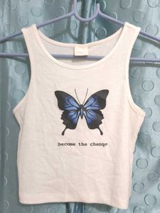 Graphic Printed Crop Top