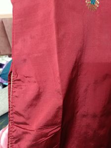 Embroidered Maroon Kurta