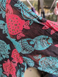 Floral Print Knee Length Dress