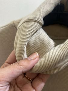 winter beige bodycon dress