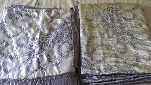 Jaipur Floral Quilted Bedspread - Lavender &amp; Cream