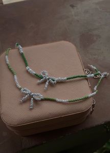 Beaded Bow Necklace
