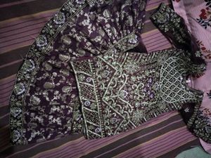 Gorgeous purple Embroidered Outfit