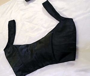 Padded Raw Silk Strappy Blouse