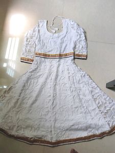 White Net Anarkali
