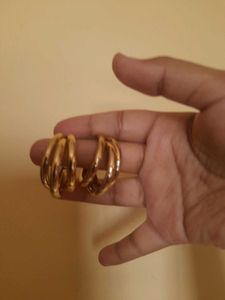 Gold Triple Hoop Earrings