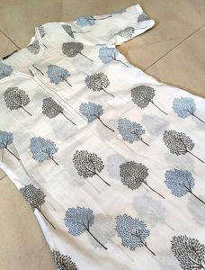 White Printed Kurta