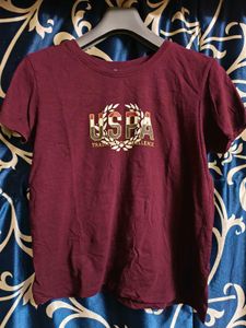 Maroon Us Polo Tshirt
