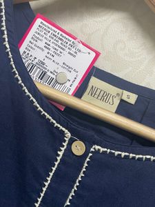 NEERU’S Navy Blue Cotton Top