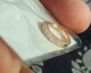 Gold Plated Ad Stones Nose Ring
