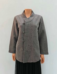 Floral Gray Ethnic Jacket