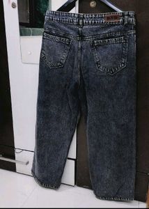 Grey Wide Leg Jeans