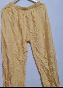 Cream Color Plazo For 30 Waist