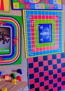 Set Of 5 Board Games..with Tokens And Money