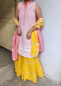 Chikan Kari Sharara Set