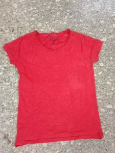 Red Casual T-Shirt