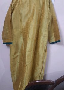 Beautiful Mustard Cotton Silk Kurta