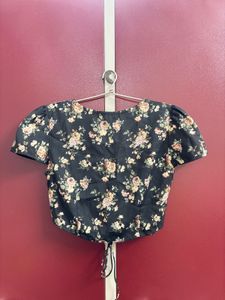 Floral Cinched Crop Top