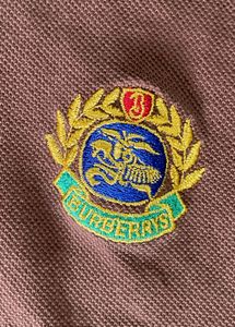 Vintage Burberry Brown Long Sleeve Polo Shirt