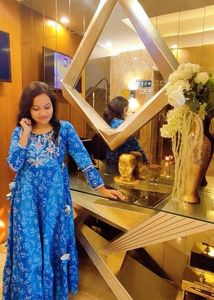 Elegant Blue Embroidered Kurta