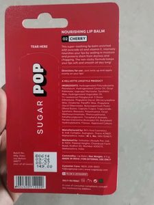 Sugar Pop Cherry Flavour Nourishing Lip Balm